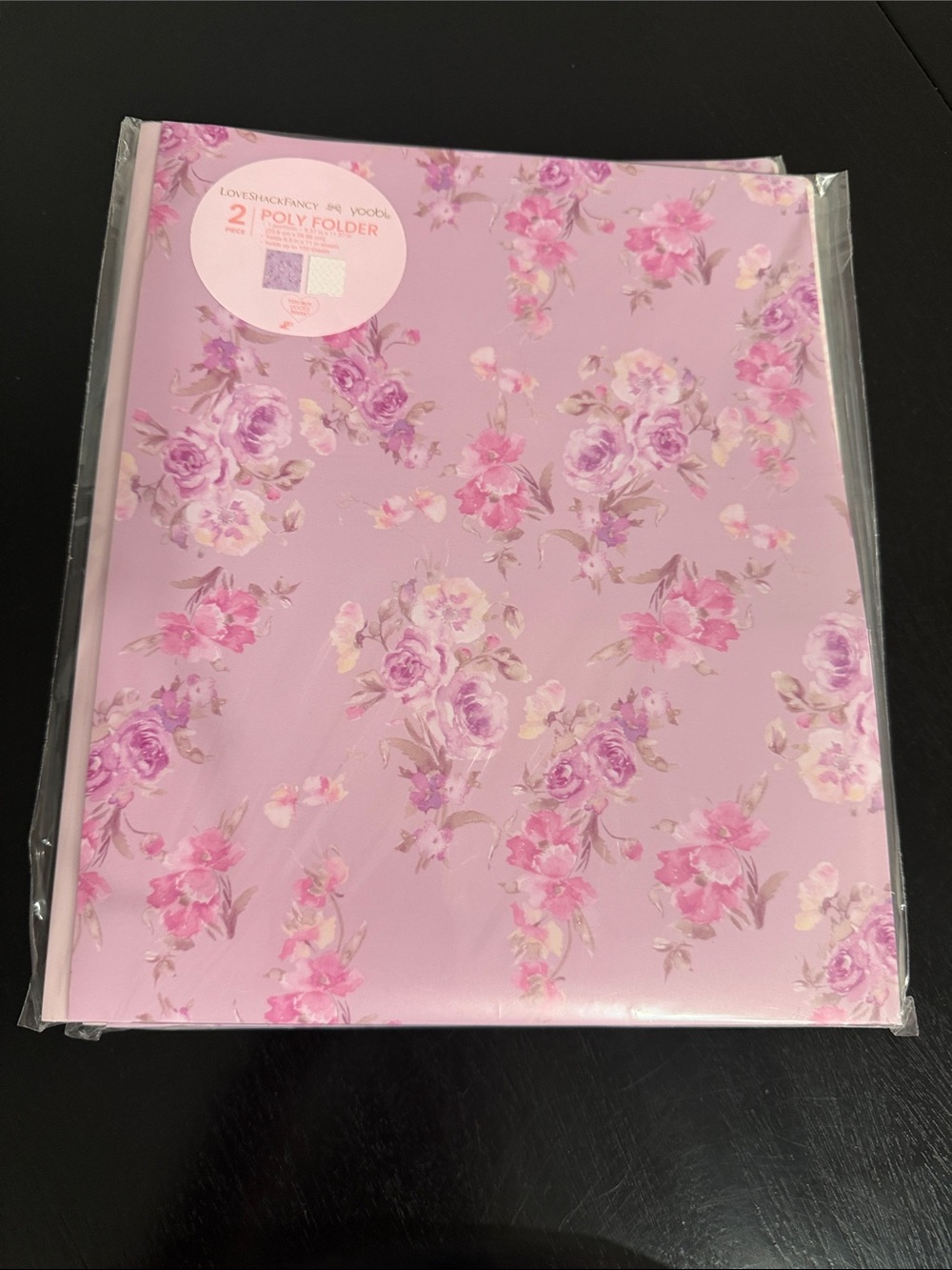 LoveShackFancy Lavender Floral Poly Folder Set